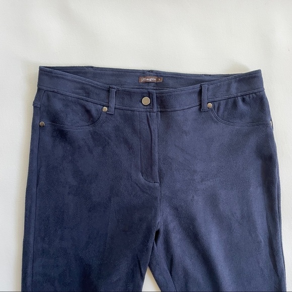 J. McLaughlin Becca Faux Suede Leggings in Winter Navy 8 - Picture 4 of 9